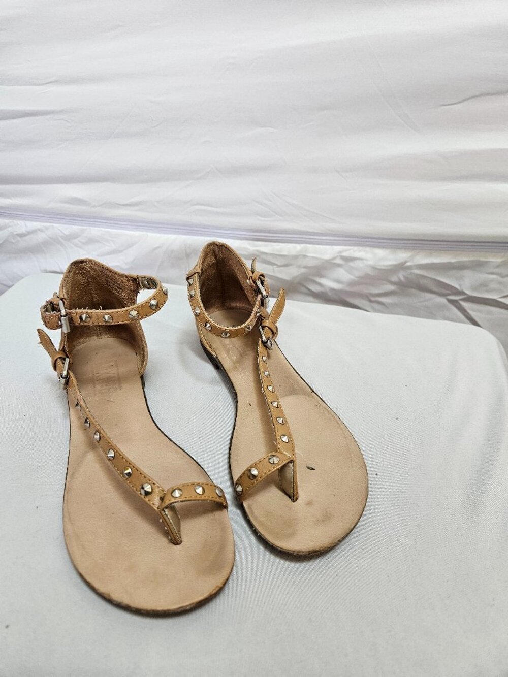 Flat studded sandals